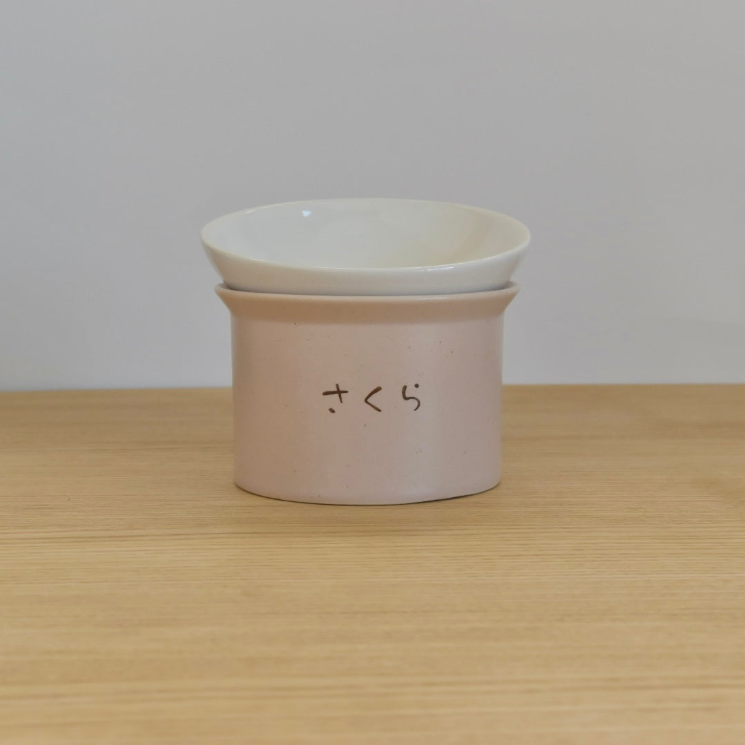 かたむけて ねこ茶碗 土台+お茶碗セット