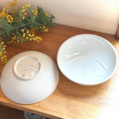 かたむけてねこ茶碗 お茶碗単品