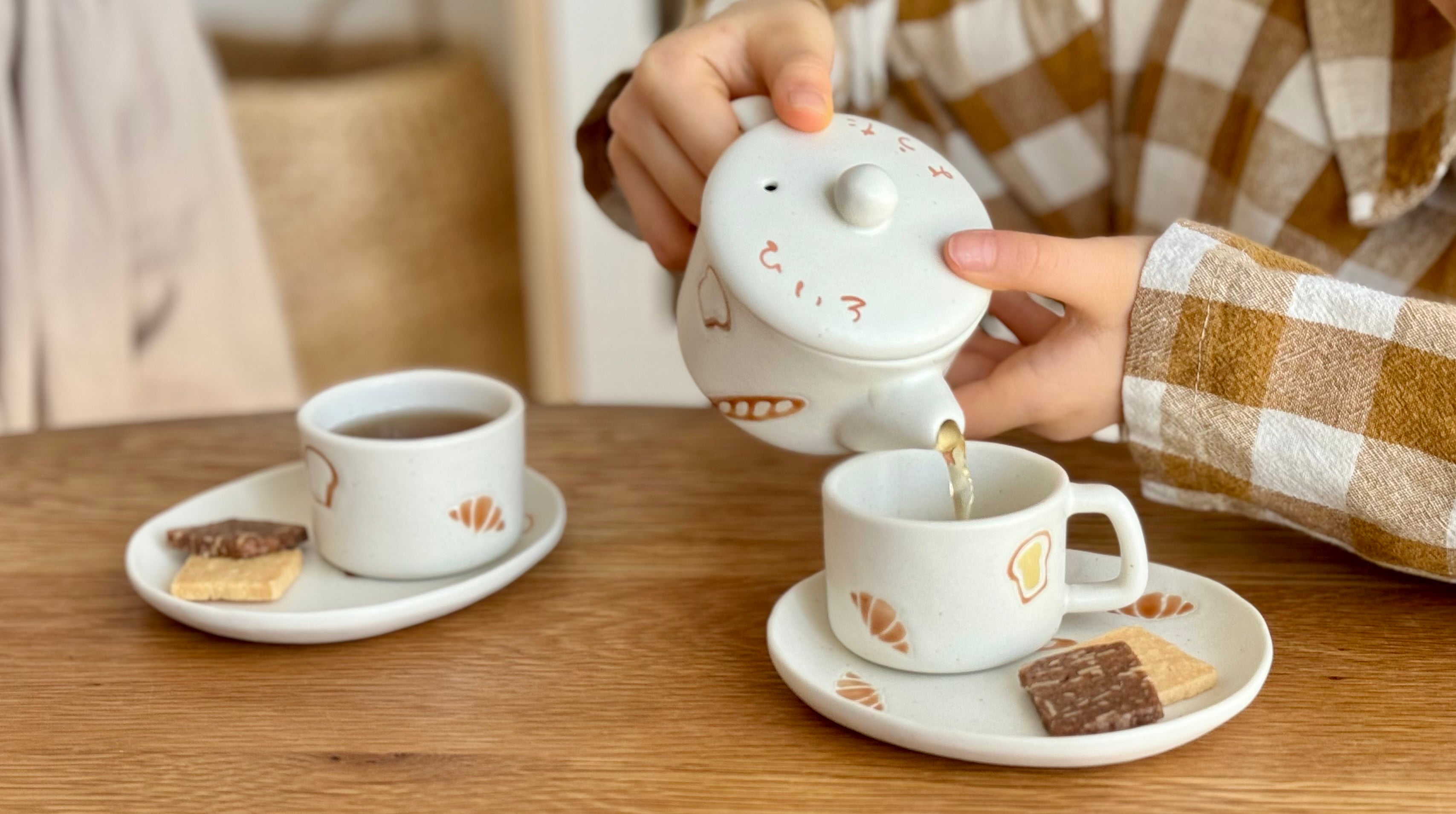 陶器カップセット 竹製容器付き 楽天市場】のっぽのポノ ミニスープカップ出産祝い 食器 誕生日